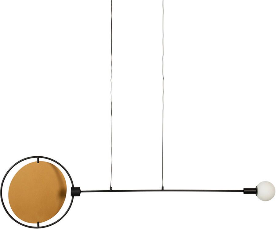 Zuiver Hanglamp Sirius 133cm breed Zwart Goud