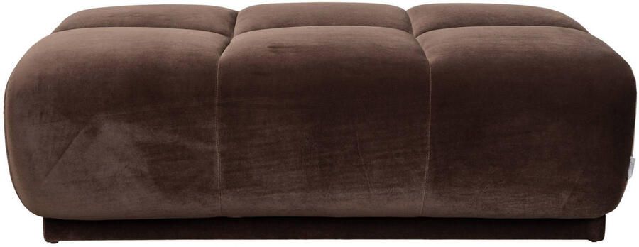 Zuiver Poef Hazel Velvet 127 x 80cm Bruin