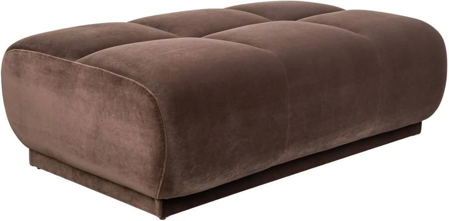 Zuiver Poef Hazel Velvet 127 x 80cm Bruin
