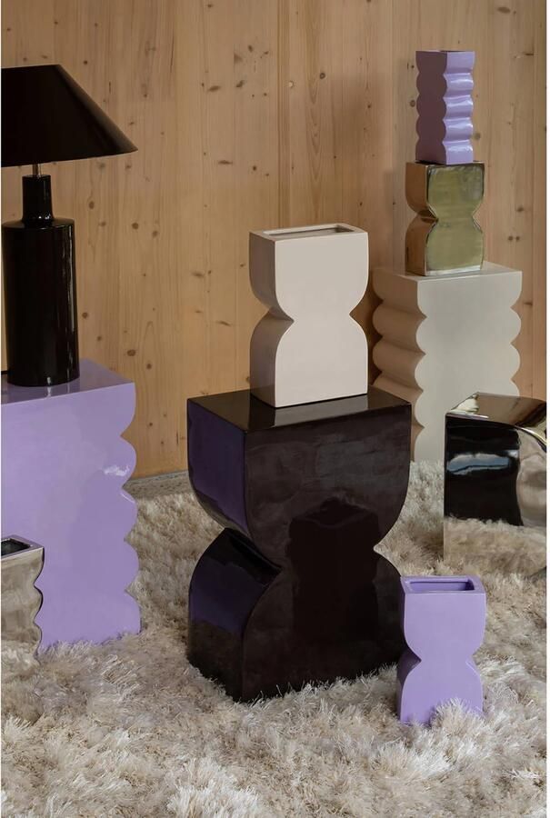 Zuiver Krukje Bijzettafel Curves 30 x 21cm Lila - Foto 3