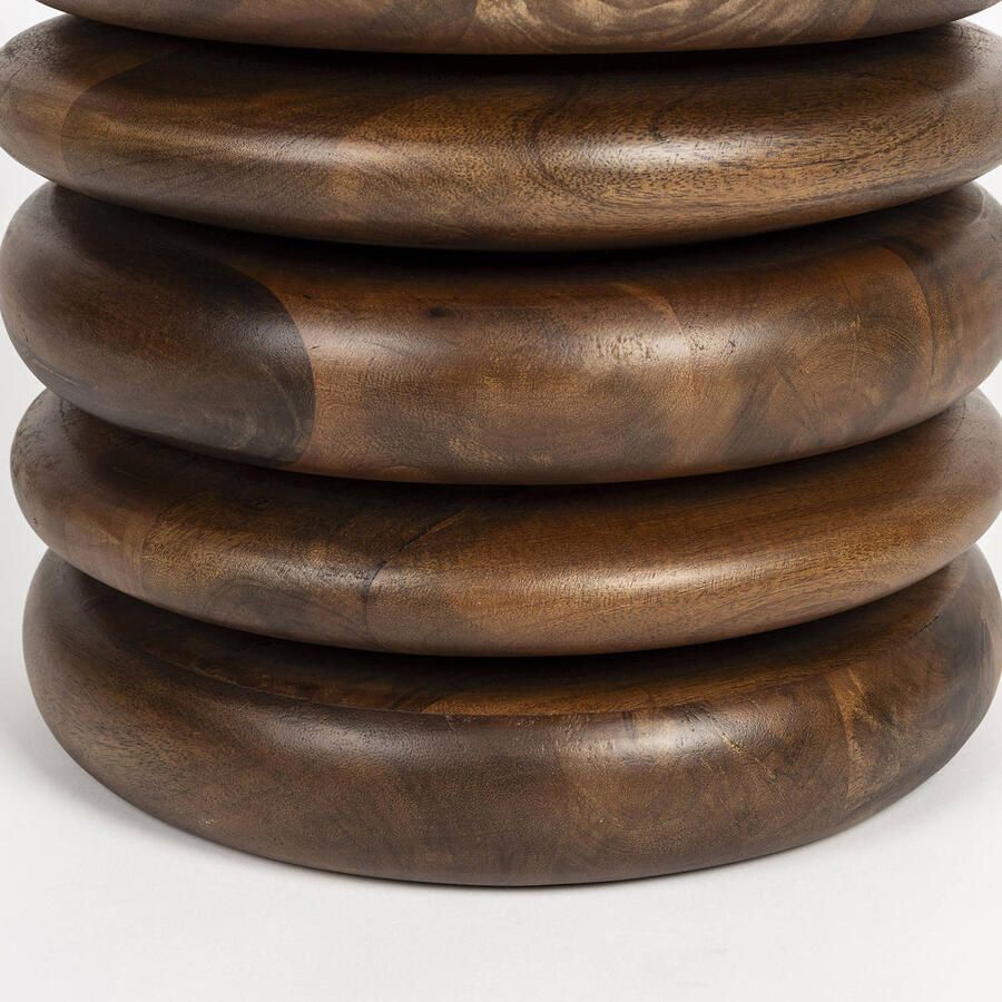 Zuiver Krukje Bijzettafel Disc Mangohout 35cm Bruin Rond - Foto 2