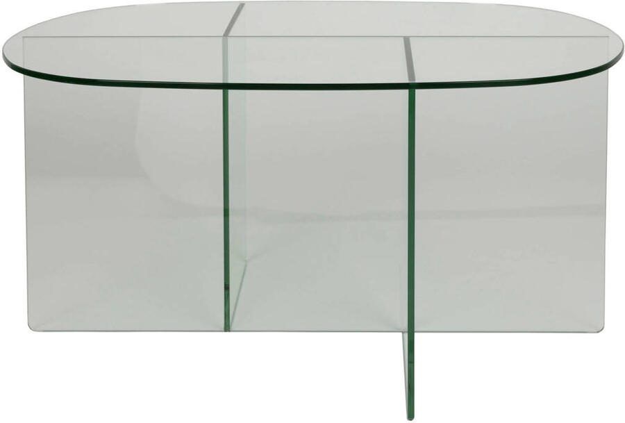 Zuiver Ovale Salontafel Linea Glas 80 x 60cm Transparant