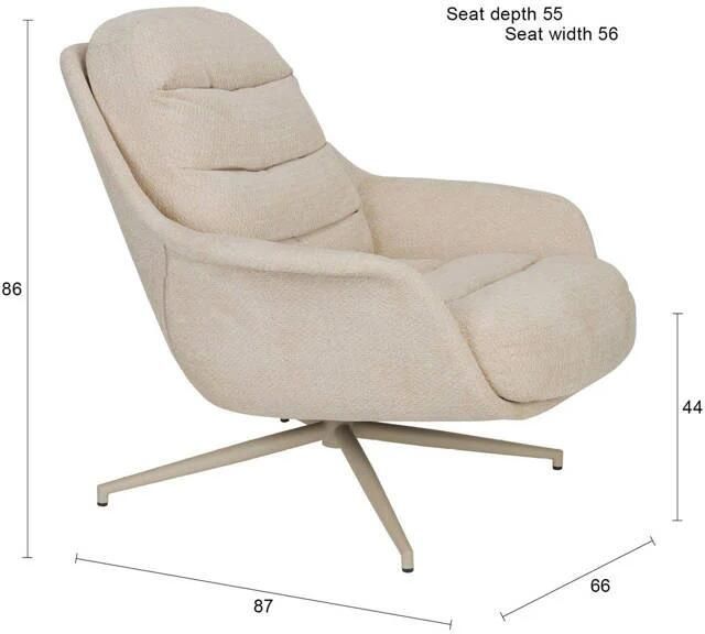 Zuiver | Fauteuil Philly | Zitmeubels woonkamer | Draaifauteuil - Foto 2
