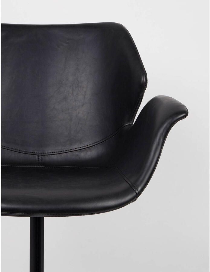 Zuiver Nikki Eetkamerstoelen met armleuning Zwart Set van 2