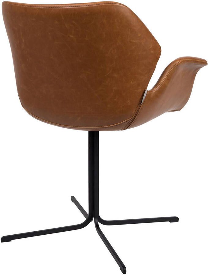Zuiver Nikki Eetkamerstoelen met armleuning Bruin Set van 2