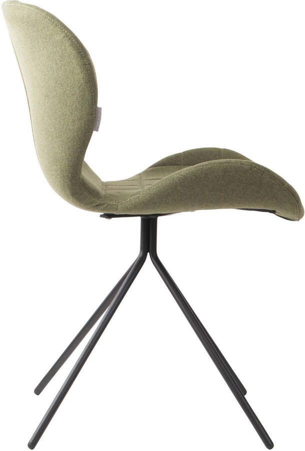 Zuiver OMG Eetkamerstoelen Groen Set van 2