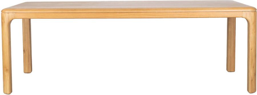 Zuiver rechthoekige houten eettafel Oever 220x90 cm beige