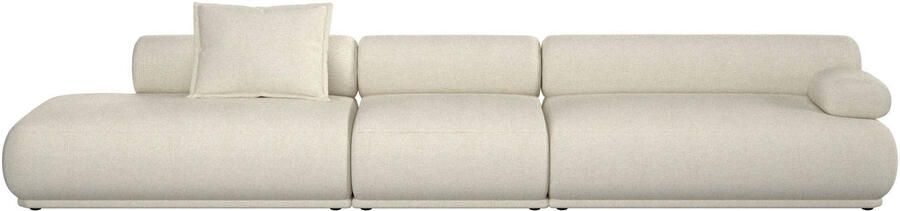 Zuiver 4 5-zits Bank Rembrandt 455cm Rechts Ribstof Beige