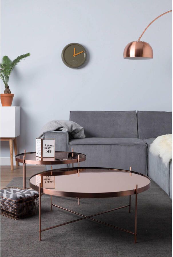 Zuiver Salontafel Cupid Ø82.5 X H35 Cm XXL Koper Kleur - Foto 2