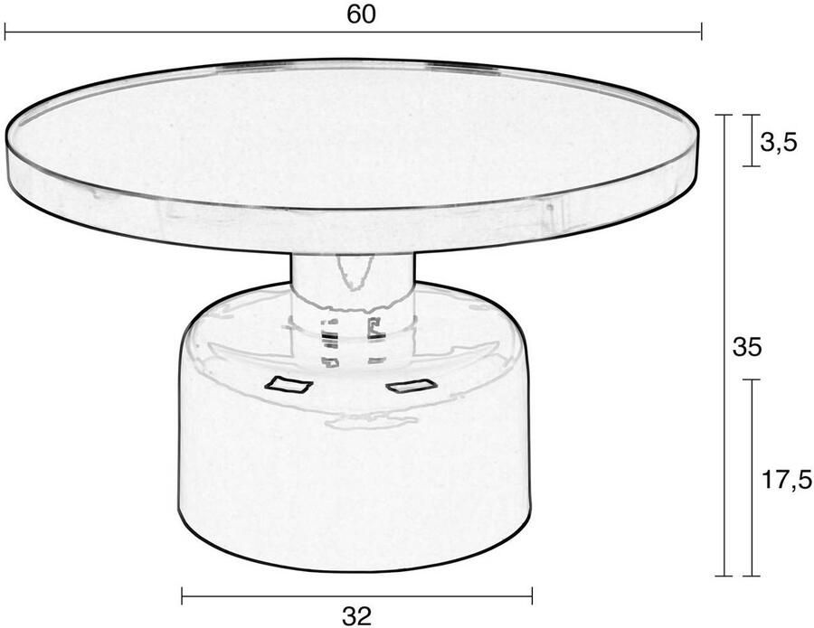 Zuiver | Salontafel Glam Green | Woonkamertafels | Salontafel