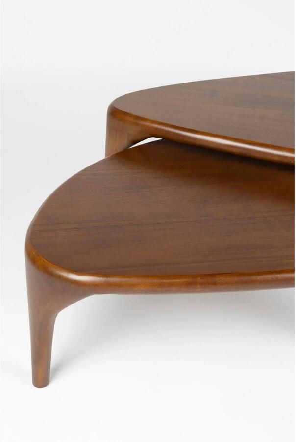 Zuiver | Salontafel Isla Set Of 2 Walnut | Woonkamertafels | SalontafelSalontafelset