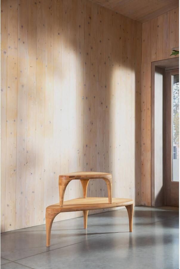 Zuiver Organische Salontafel Isla Eiken en rubberhout Set van 2 stuks Naturel