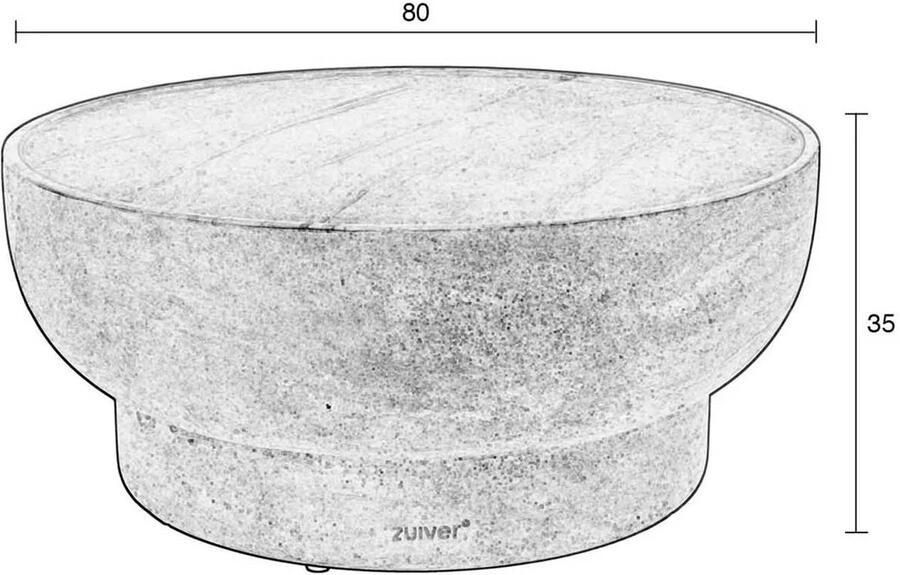 Zuiver | Salontafel Noble Round | Woonkamertafels | Bijzettafel - Foto 2