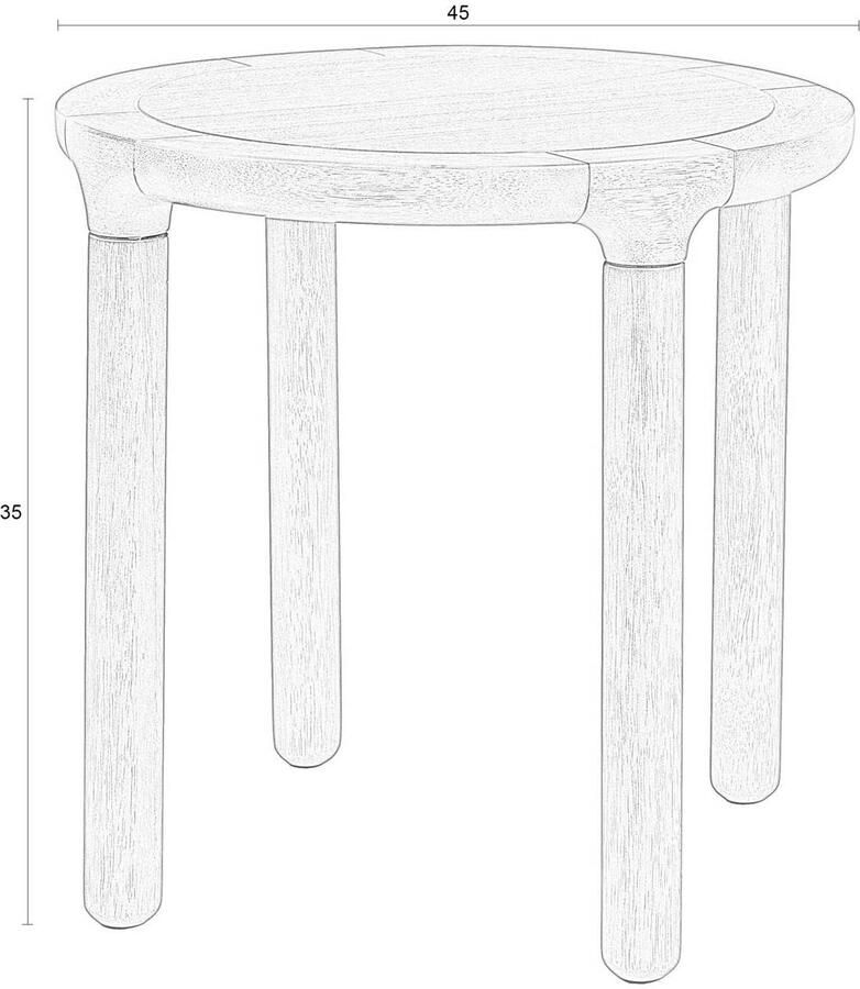 Zuiver | Bijzettafel Storm Black | Woonkamertafels | Bijzettafel