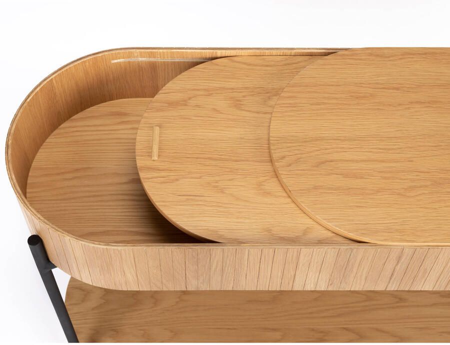 Zuiver Sidetable Slides Eikenhout 120cm Naturel - Foto 2