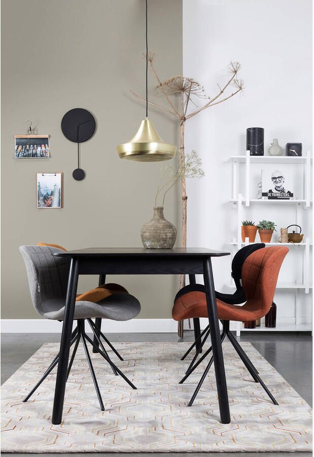 Zuiver Uitschuifbare Eettafel Glimps Essenhout 120-162 x 80cm Zwart - Foto 4