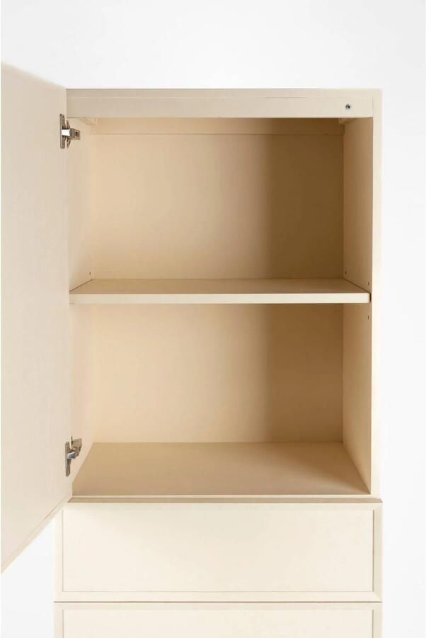 Zuiver Opbergkast June Eikenhout en metaal Met 1 deur en 3 laden Beige - Foto 2