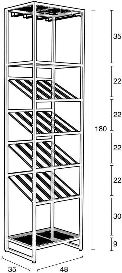 Zuiver Cantor Wijnrek| Wijnkast Metaal Beige