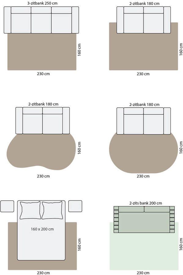 Zuiver | Vloerkleed Frills 170x240 Beige yellow | Woonaccessoires | Vloerkleed - Foto 3