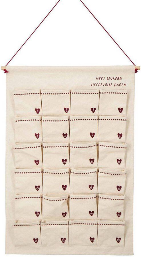 Zusss adventkalender fijne dagen wit rood