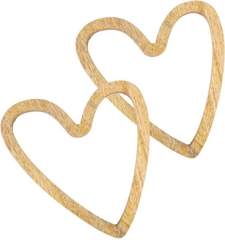 Zusss pannenonderzetters hout Hartje (set van 2)