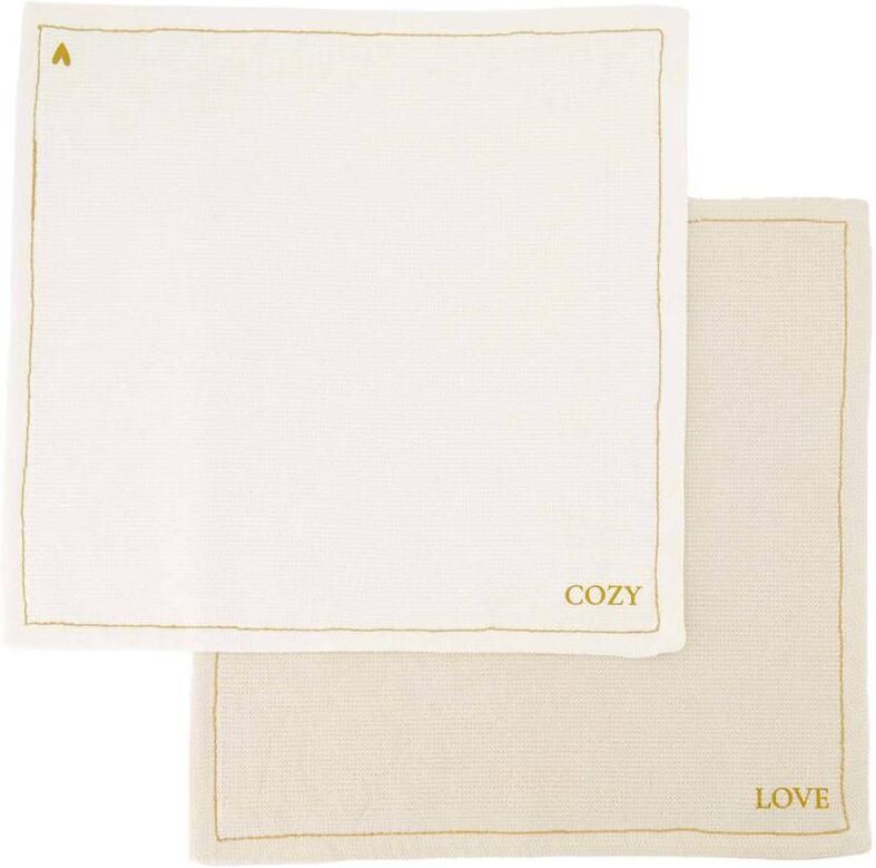 Zusss vaatdoek Love (set van 4)