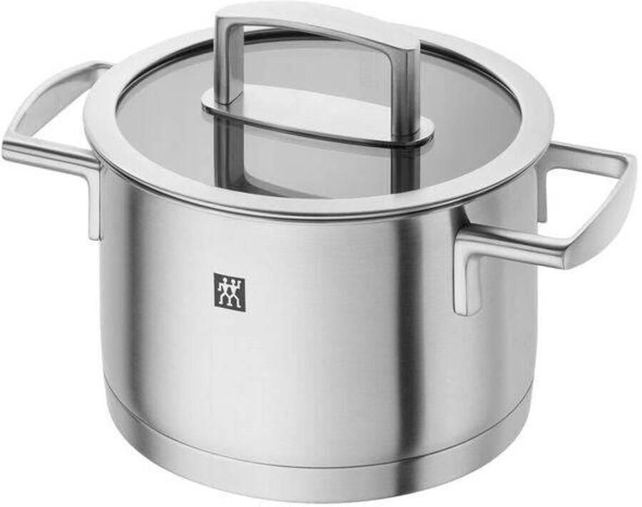 Zwilling Vitality 66460-000-0 pannenset 4 kookpannen 1 steelpan glazen deksels grijs