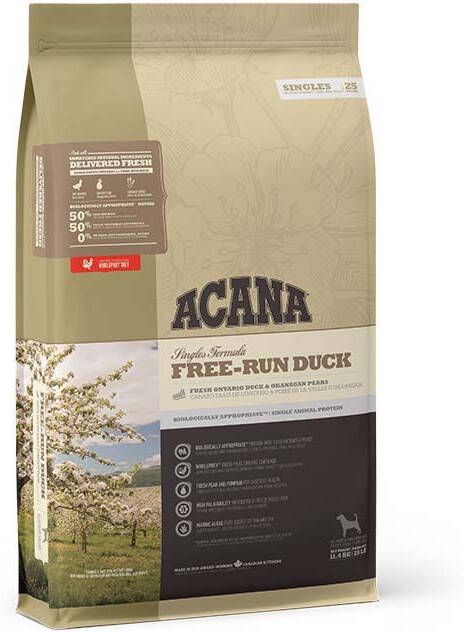 Acana Singles Free-Run Hondenvoer Eend 11 4 kg