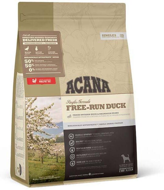 Acana Singles Free-Run Hondenvoer Eend 2 kg