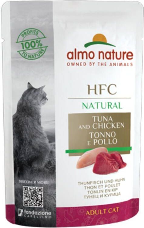 Almo HFC Kattenvoer Tonijn Kip 55 gram