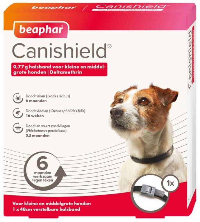 Beaphar Canishield Hond klein middel Teken en vlooienband 12 3x2 4x13 7 cm 1 stuk