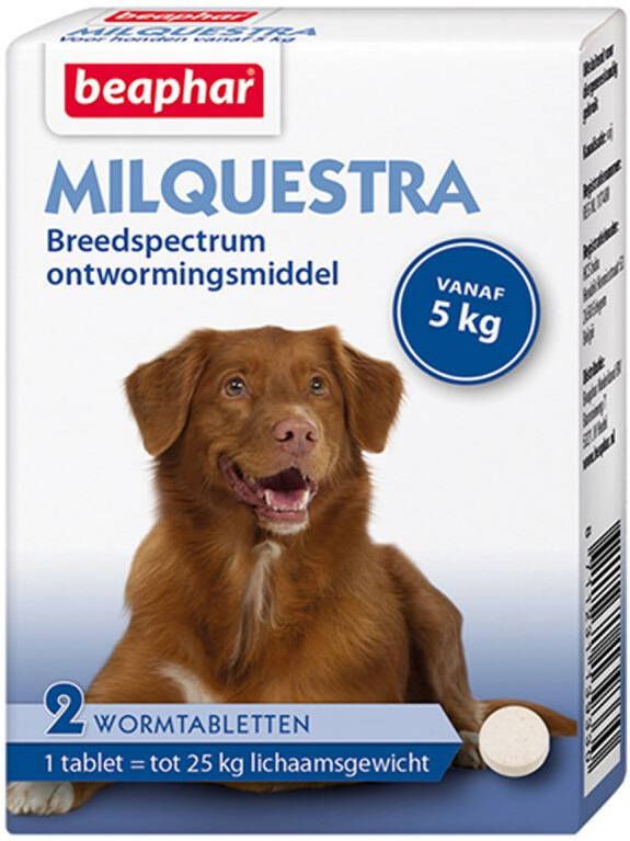 Beaphar Milquesta Hond 5-10kg Wormen 2 stuks