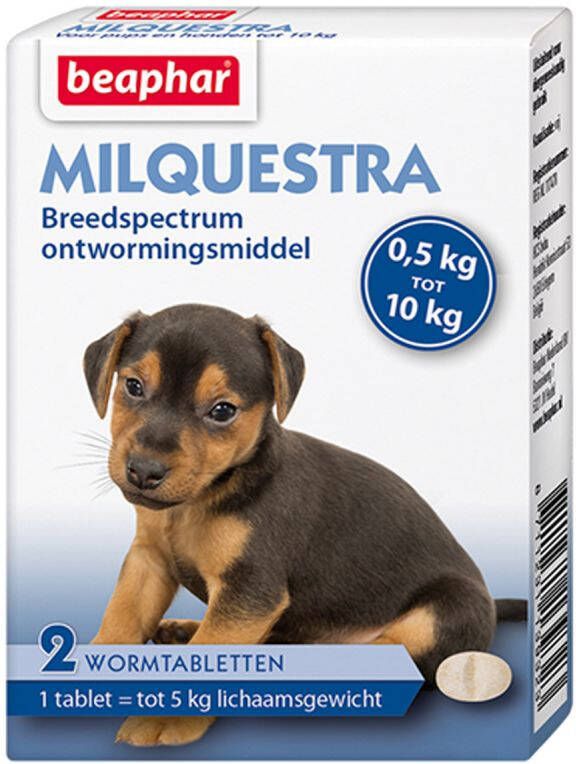 Beaphar Milquesta Pup 0 5-10kg Wormen 2 stuks