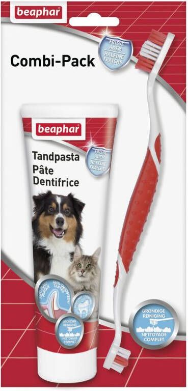 Beaphar Tandpasta + Borstel Frisse Adem Gebitsverzorging