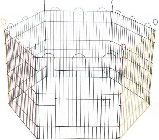 Beeztees 6 panelen Konijnenren 105x105x58 cm Multi Middel