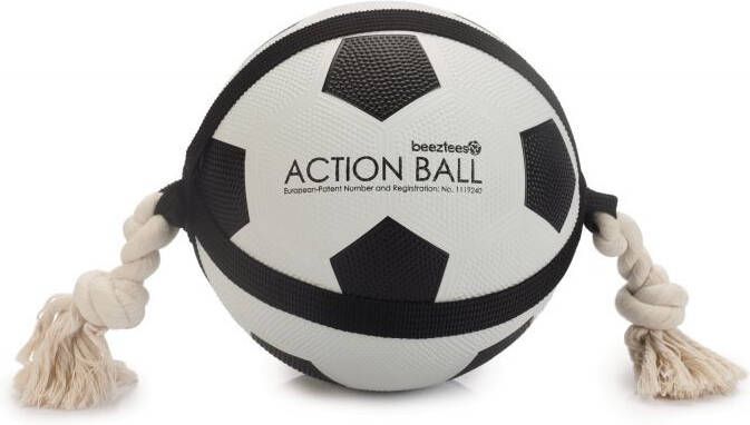 Beeztees Action bal Voetbal Ballen Zwart wit Ø 22 cm