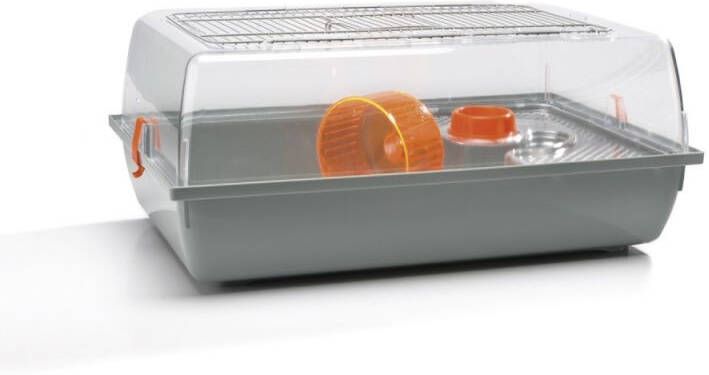 Beeztees Alex Hamsterkooi 58x38x25 cm Grijs Oranje Klein