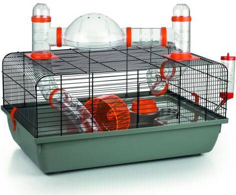 Beeztees Astro Knaagdierenkooi 58x38x29 cm Grijs Zwart Klein