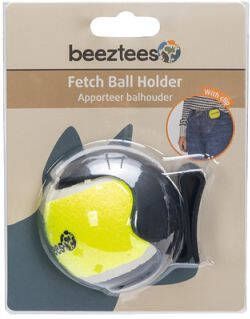 Beeztees Balhouder met Bal Hondenspeeltje Ballen Wit 8x6 5x6 5 cm