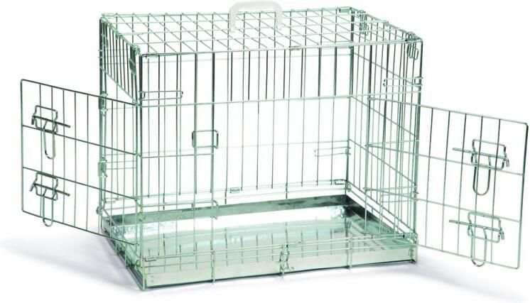 Beeztees Hondenbench 2 deurs inklapbaar verzinkt 78 X 55 X 61 CM