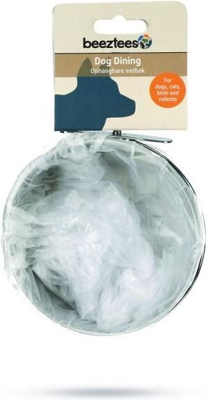 Beeztees Rvs coop cups met houder en schroefdraad 12.5 cm