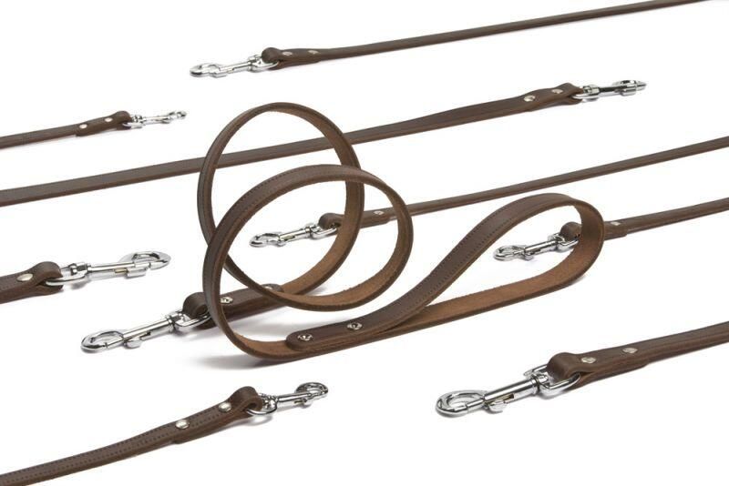 Beeztees Geniet Hondenriem Bruin Leer 1 30 meter 12 mm