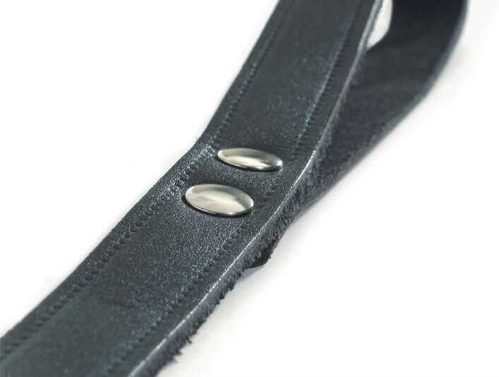 Beeztees Hondenriem van leer 200cm x 20mm zwart