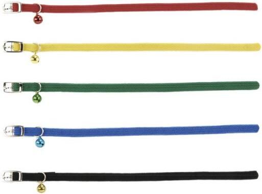 Beeztees Nylon kattenbandje met bel Zwart