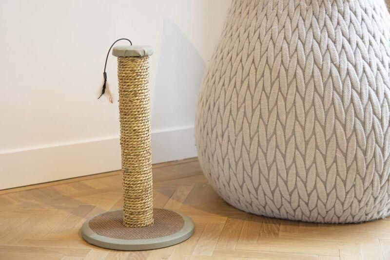 Beeztees Rofra Krabpaal Stof Groen Beige 30x30x49 cm