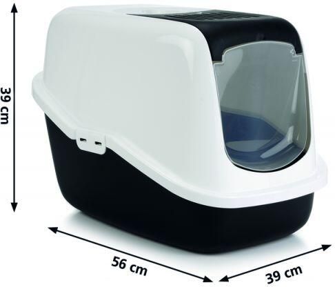 Beeztees Savic Nestor Kattenbak 56x39x39 cm Zwart Wit - Foto 3