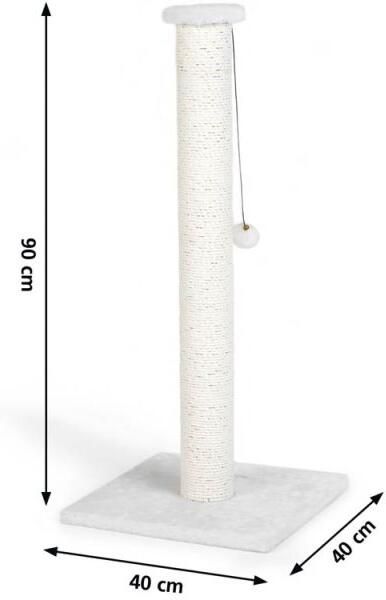 Beeztees Kattenkrabpaal Serpa 40x40x90 cm wit 408838