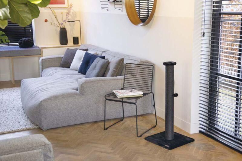 Beeztees Serpa Krabpalen & Krabplanken Stof Zwart 40x40x90 cm