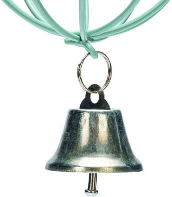 Beeztees Chroom voederbal met deur en bel 8 cm