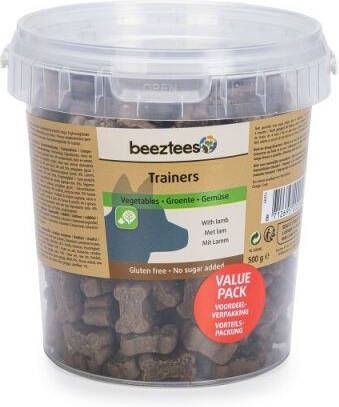 Beeztees Beloningssnack Trainers Hondensnack Groente Lam 2x0 5x0 5 cm 500 gram